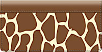 Giraffe Print Checkbook Cover
