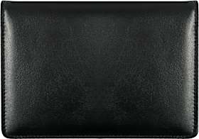 Black Top-Stub Leather Checkbook Cover