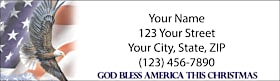 All American Christmas Return Address Label