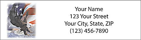 God Bless America Return Address Label