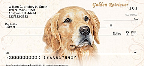 Golden Retriever Personal Checks