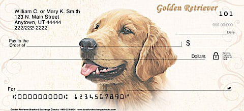 Golden Retriever Personal Checks