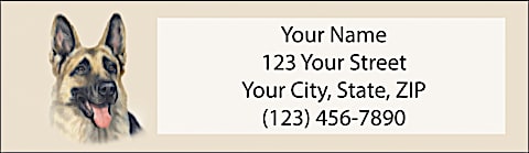 German Shepherd Return Address Label
