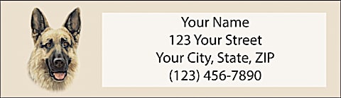 German Shepherd Return Address Label