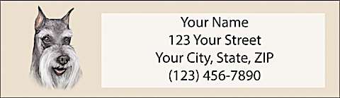 Schnauzer Return Address Label