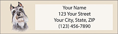 Schnauzer Return Address Label