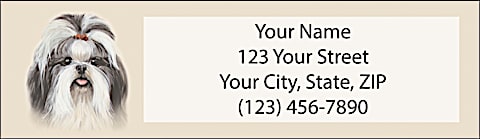 Shih Tzu Return Address Label