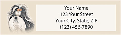 Shih Tzu Return Address Label