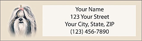 Shih Tzu Return Address Label