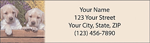 Puppy Pals Return Address Label