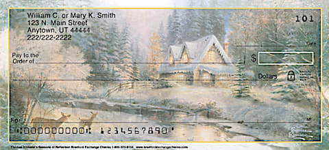 Kinkade's Seasons of Reflection Personal Checks