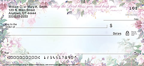 Lena Liu's Floral Borders w Verse Personal Checks