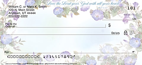 Lena Liu's Floral Borders w Verse Personal Checks