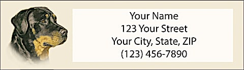 Rottweiler Return Address Label