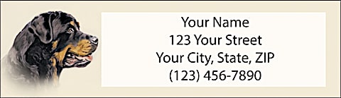 Rottweiler Return Address Label
