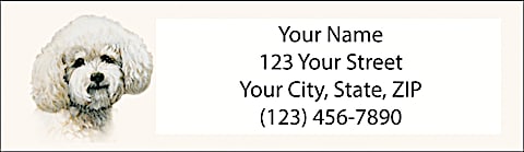 Bichon Frise Return Address Label