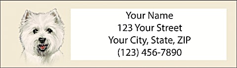 Westie Return Address Label