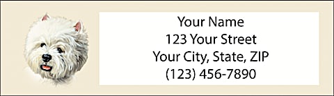Westie Return Address Label