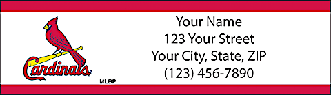 St Louis Cardinals MLB&reg; Return Address Label