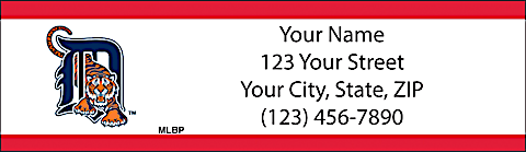 Detroit Tigers MLB&reg; Return Address Label