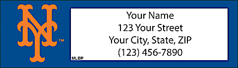 New York Mets MLB&reg; Return Address Label