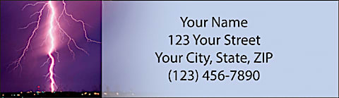 Lightning Strikes Return Address Label