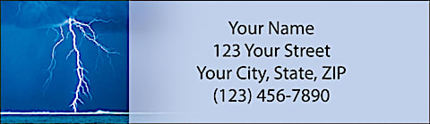Lightning Strikes Return Address Label