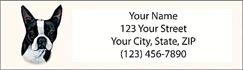 Boston Terrier Return Address Label