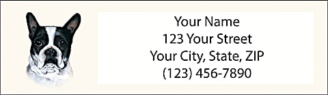 Boston Terrier Return Address Label