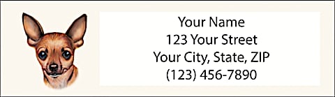 Chihuahua Return Address Label