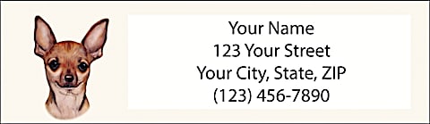 Chihuahua Return Address Label