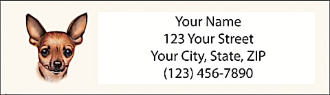 Chihuahua Return Address Label