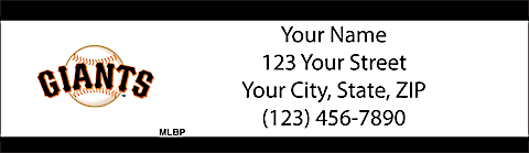 San Francisco Giants MLB&reg; Return Address Label