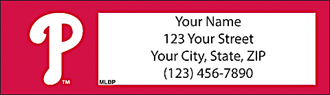 Philadelphia Phillies MLB&reg; Return Address Label