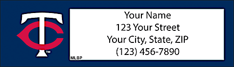 Minnesota Twins MLB&reg; Return Address Label