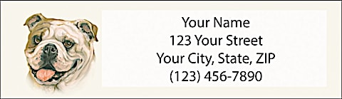 Bulldog Return Address Label