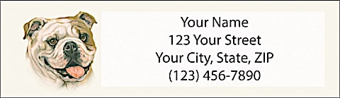 Bulldog Return Address Label