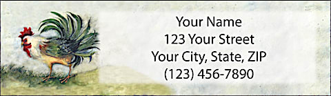 Le Rooster Return Address Label