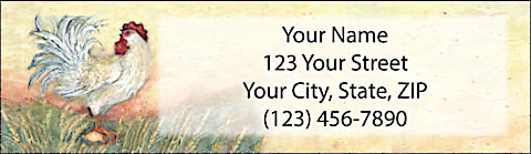 Le Rooster Return Address Label