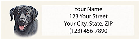 Black Lab Return Address Label