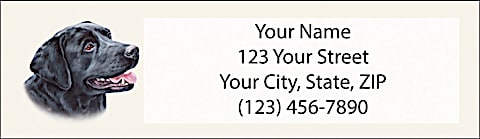 Black Lab Return Address Label