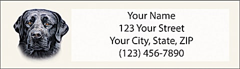 Black Lab Return Address Label
