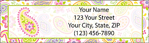 Pretty Paisley Return Address Label