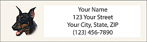 Doberman Return Address Label