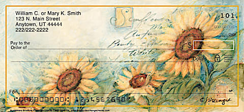 Sunflowers Personal Checks