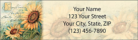 Sunflowers Return Address Label