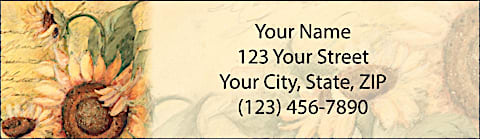 Sunflowers Return Address Label