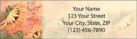 Sunflowers Return Address Label