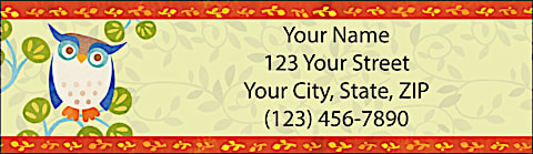 Challis & Roos Awesome Owls Return Address Label