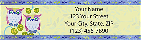 Challis & Roos Awesome Owls Return Address Label
